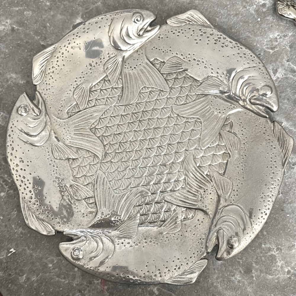Arthur Court 1993 signed cast aluminum serving plate
